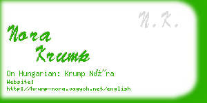 nora krump business card